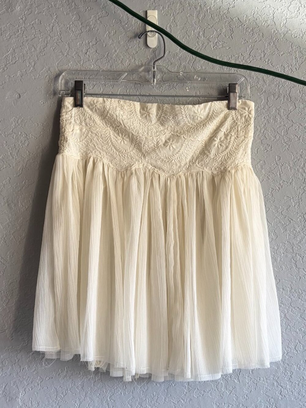 Free People Cream Flowy Tube Top